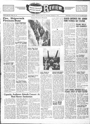 Saanich Peninsula And Gulf Islands Review Wed, December 6, 1944 (Page 1)