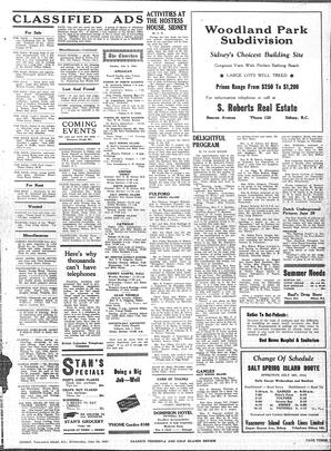 Saanich Peninsula And Gulf Islands Review Wed, June 28, 1944 (Page 3)