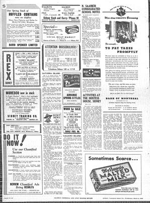 Saanich Peninsula And Gulf Islands Review Wed, March 8, 1944 (Page 4)