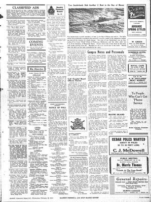 Saanich Peninsula And Gulf Islands Review Wed, February 16, 1944 (Page 3)