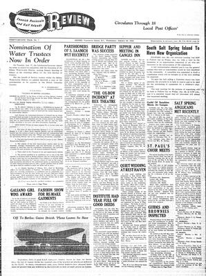 Saanich Peninsula And Gulf Islands Review Wed, January 26, 1944 (Page 1)