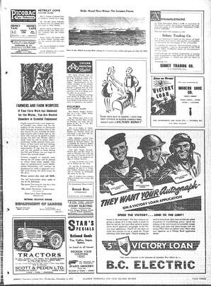 Saanich Peninsula And Gulf Islands Review Wed, November 3, 1943 (Page 3)