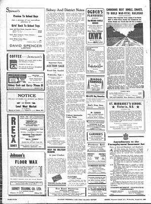 Saanich Peninsula And Gulf Islands Review Wed, August 25, 1943 (Page 4)