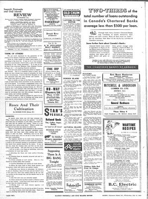 Saanich Peninsula And Gulf Islands Review Wed, July 14, 1943 (Page 2)
