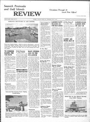 Saanich Peninsula And Gulf Islands Review Wed, July 7, 1943 (Page 1)
