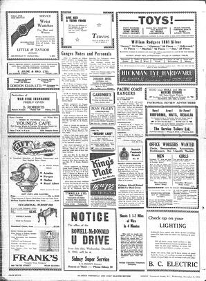 Saanich Peninsula And Gulf Islands Review Wed, December 9, 1942 (Page 4)