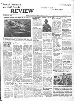 Saanich Peninsula And Gulf Islands Review Wed, November 25, 1942 (Page 1)