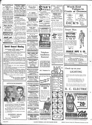 Saanich Peninsula And Gulf Islands Review Wed, September 30, 1942 (Page 2)