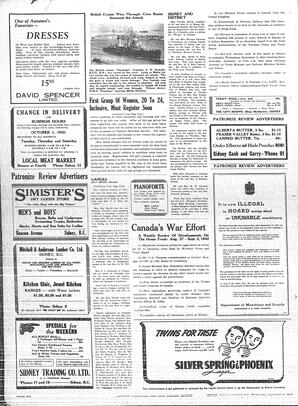Saanich Peninsula And Gulf Islands Review Wed, September 9, 1942 (Page 6)