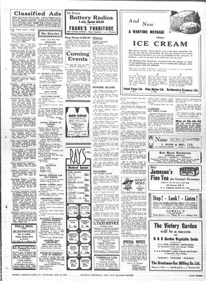Saanich Peninsula And Gulf Islands Review Wed, April 15, 1942 (Page 3)
