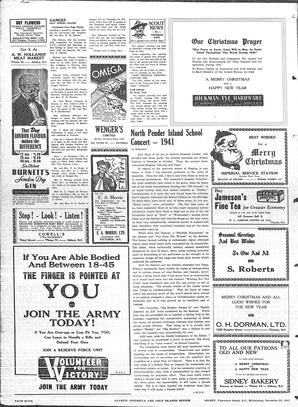 Saanich Peninsula And Gulf Islands Review Wed, December 24, 1941 (Page 4)