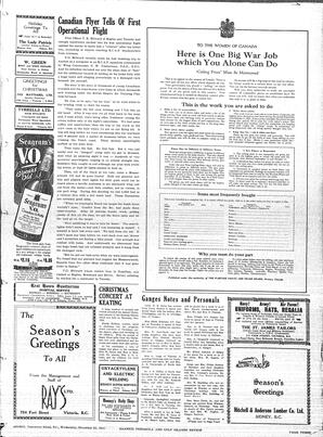 Saanich Peninsula And Gulf Islands Review Wed, December 24, 1941 (Page 3)