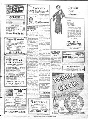Saanich Peninsula And Gulf Islands Review Wed, December 10, 1941 (Page 3)