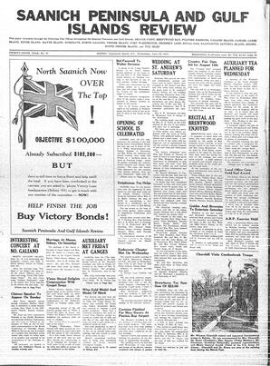 Saanich Peninsula And Gulf Islands Review Wed, June 18, 1941 (Page 1)