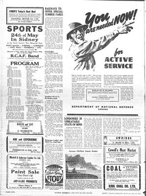 Saanich Peninsula And Gulf Islands Review Wed, May 21, 1941 (Page 4)