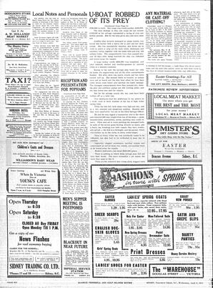Saanich Peninsula And Gulf Islands Review Wed, April 9, 1941 (Page 6)