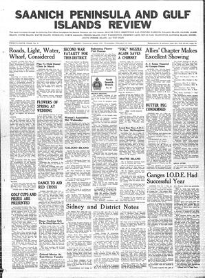 Saanich Peninsula And Gulf Islands Review Wed, February 12, 1941 (Page 1)