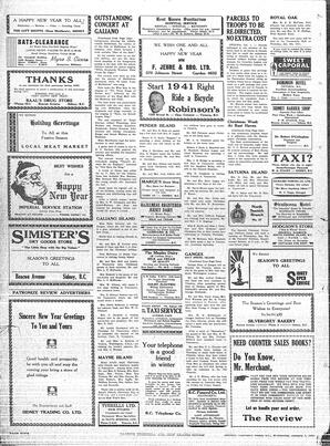 Saanich Peninsula And Gulf Islands Review Wed, January 1, 1941 (Page 4)