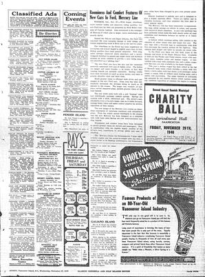 Saanich Peninsula And Gulf Islands Review Wed, November 27, 1940 (Page 5)