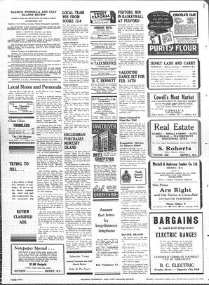 Saanich Peninsula And Gulf Islands Review Thu, October 24, 1940 (Page 2)