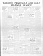 Saanich Peninsula And Gulf Islands Review Wed, May 4, 1938
