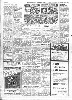 Saanich Peninsula And Gulf Islands Review Wed, March 1, 1950 (Page 8)