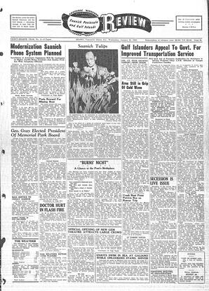 Saanich Peninsula And Gulf Islands Review Wed, January 25, 1950 (Page 1)