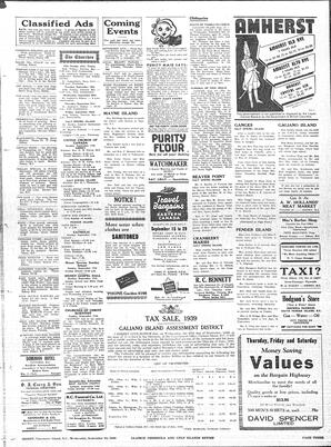 Saanich Peninsula And Gulf Islands Review Wed, September 13, 1939 (Page 3)