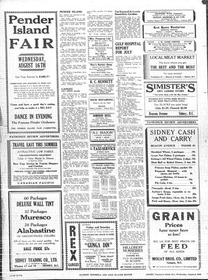 Saanich Peninsula And Gulf Islands Review Wed, August 9, 1939 (Page 4)