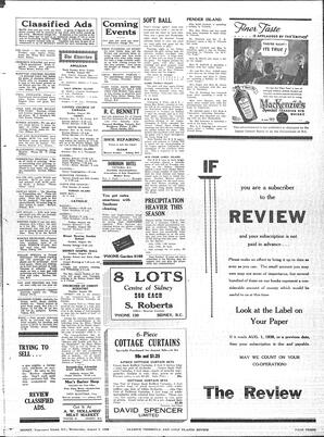 Saanich Peninsula And Gulf Islands Review Wed, August 2, 1939 (Page 3)
