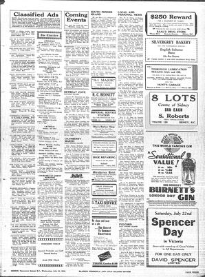 Saanich Peninsula And Gulf Islands Review Wed, July 19, 1939 (Page 3)