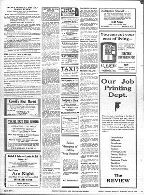 Saanich Peninsula And Gulf Islands Review Wed, July 19, 1939 (Page 2)