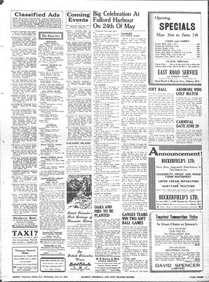 Saanich Peninsula And Gulf Islands Review Wed, May 31, 1939 (Page 3)