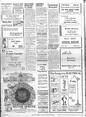Saanich Peninsula And Gulf Islands Review Wed, December 21, 1938 (Page 2)