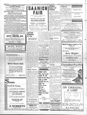 Saanich Peninsula And Gulf Islands Review Wed, September 1, 1937 (Page 2)