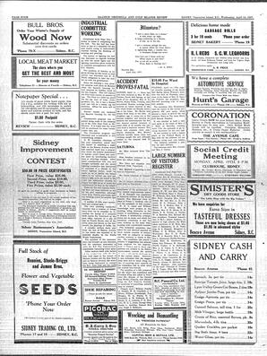 Saanich Peninsula And Gulf Islands Review Wed, April 14, 1937 (Page 4)