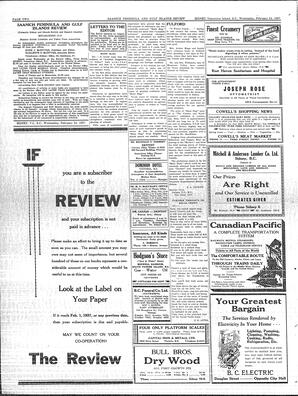Saanich Peninsula And Gulf Islands Review Wed, February 24, 1937 (Page 2)