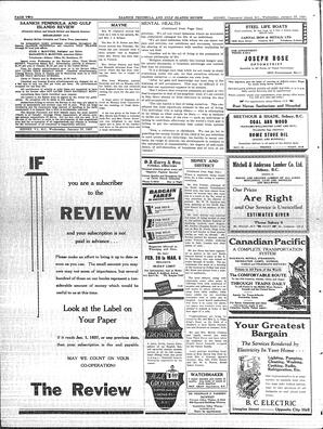 Saanich Peninsula And Gulf Islands Review Wed, January 27, 1937 (Page 2)