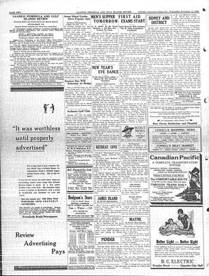 Saanich Peninsula And Gulf Islands Review Wed, November 11, 1936 (Page 2)