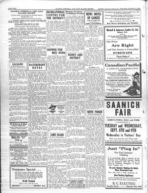 Saanich Peninsula And Gulf Islands Review Wed, September 2, 1936 (Page 2)