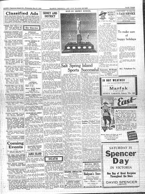 Saanich Peninsula And Gulf Islands Review Wed, May 27, 1936 (Page 3)
