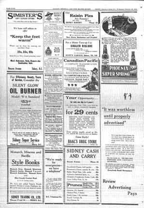 Saanich Peninsula And Gulf Islands Review Wed, February 26, 1936 (Page 4)