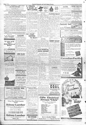 Saanich Peninsula And Gulf Islands Review Wed, December 18, 1935 (Page 2)