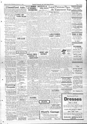 Saanich Peninsula And Gulf Islands Review Wed, December 11, 1935 (Page 3)