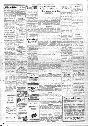 Saanich Peninsula And Gulf Islands Review Wed, October 23, 1935 (Page 3)