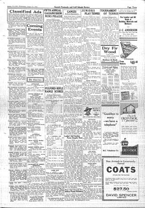 Saanich Peninsula And Gulf Islands Review Wed, August 21, 1935 (Page 3)