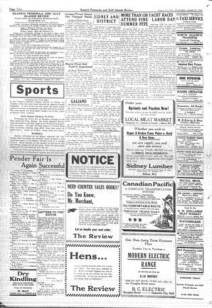 Saanich Peninsula And Gulf Islands Review Wed, August 21, 1935 (Page 2)