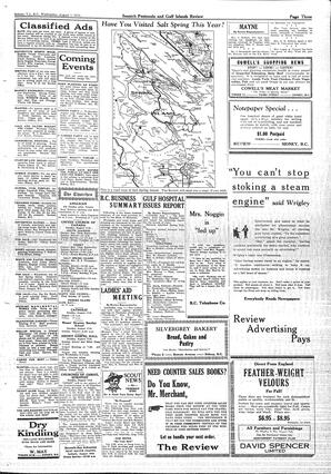Saanich Peninsula And Gulf Islands Review Wed, August 7, 1935 (Page 3)