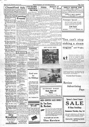 Saanich Peninsula And Gulf Islands Review Wed, July 31, 1935 (Page 3)