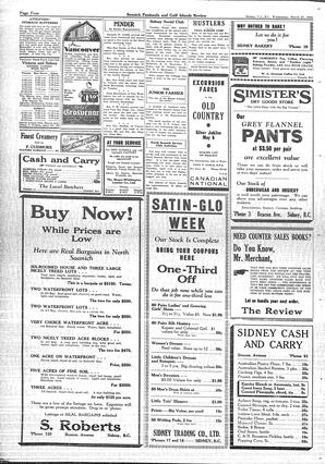 Saanich Peninsula And Gulf Islands Review Wed, March 27, 1935 (Page 4)